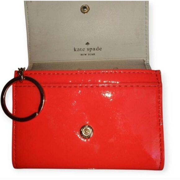 Kate Spade Vibrant Orange Glossy Wallet EUC. - Picture 5 of 8